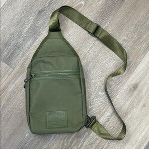 Olive Green True Religion Buddha Crossbody Bag